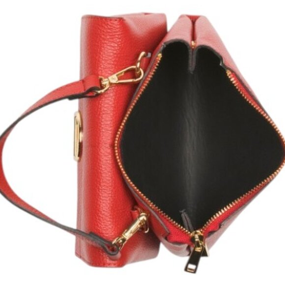 Made In Italy Leather Crossbody With Metal Chain - Picture 3 of 9